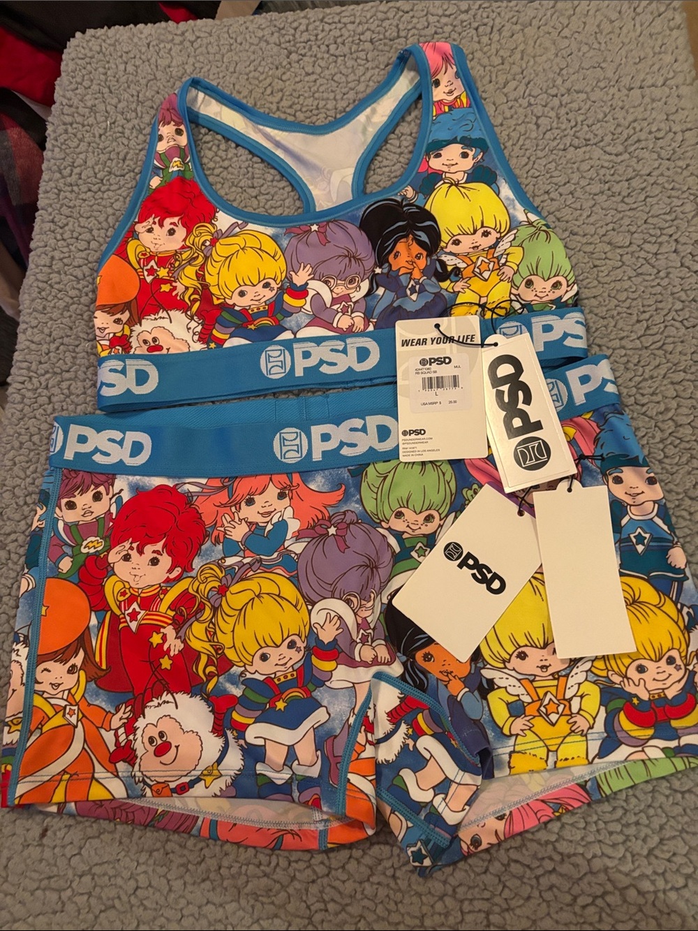NWT PSD Bra and boy short set size large